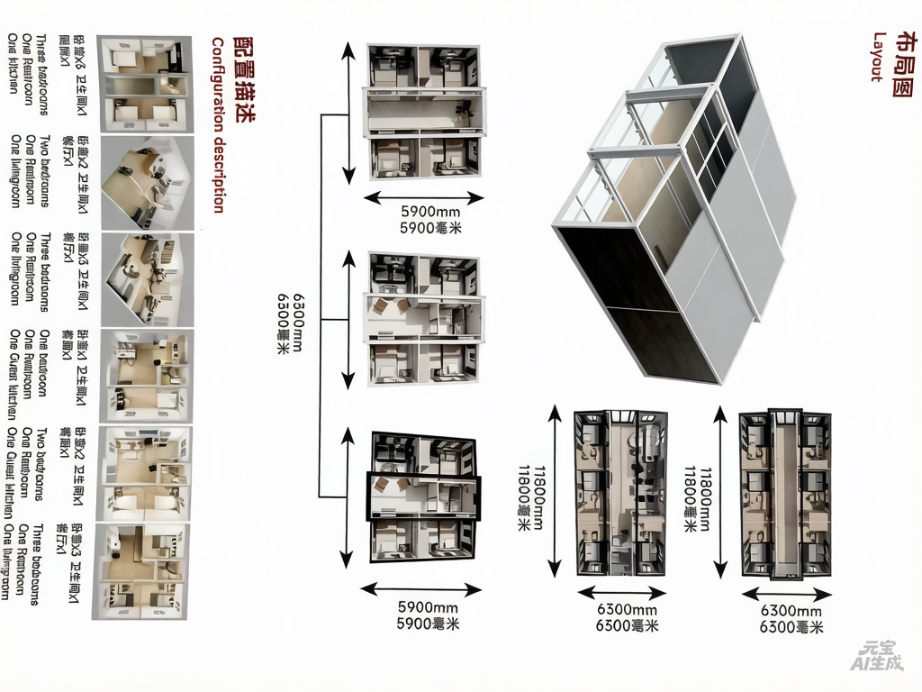 20FT Prefab Home Floor Plan Layout