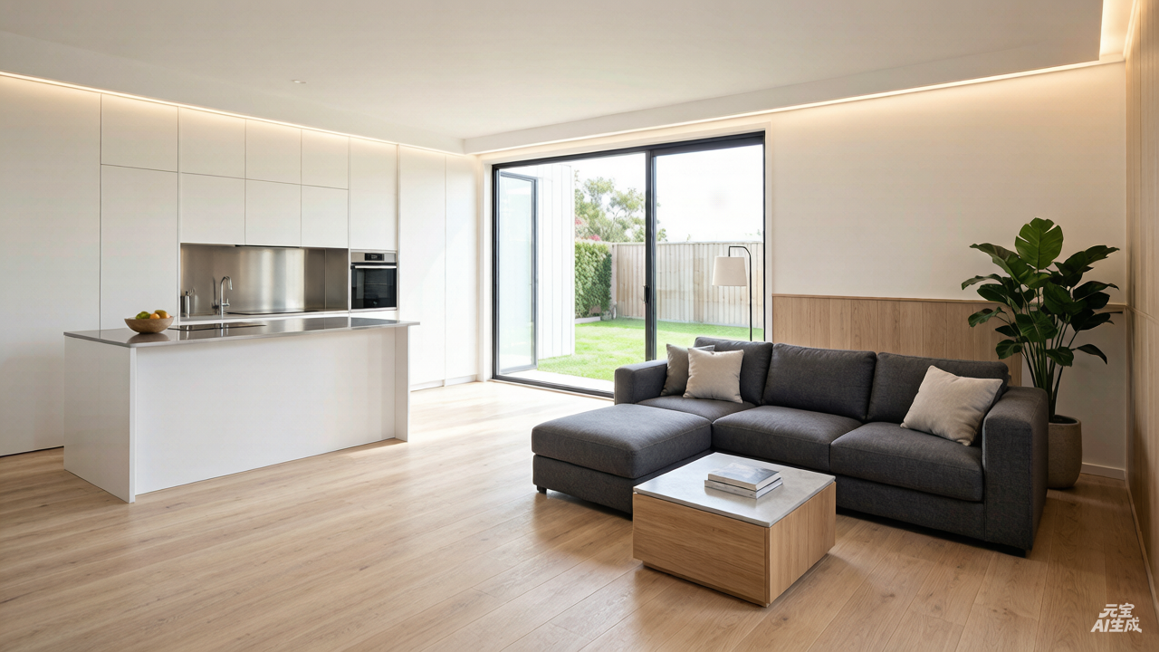 Interior living room with furniture